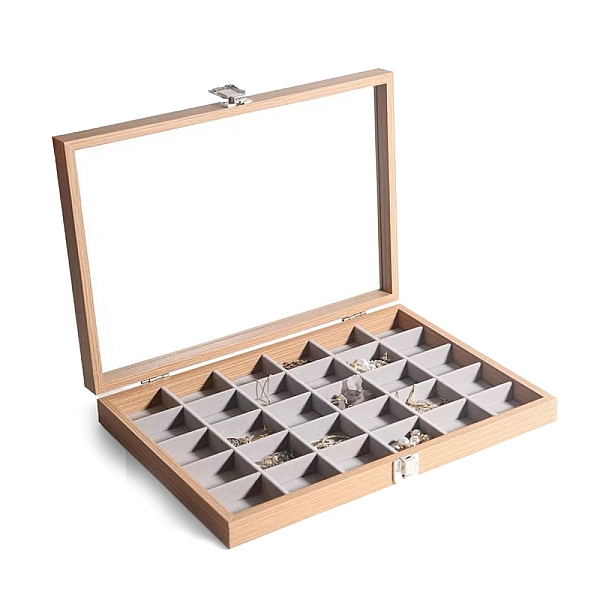 PandaHall Rectangle Wooden Jewelry Presentation Boxes with 24 Compartments, Clear Visible Jewelry Display Case for Bracelets, Rings...
PandaHall Rectangle Wooden Jewelry Presentation Boxes with 24 Compartments, Clear Visible Jewelry Display Case for Bracelets, Rings...