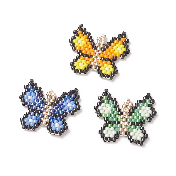 PandaHall 3Pcs 3 Color Handmade MIYUKI Seed Beads, Loom Pattern, Butterfly, Mixed Color, 20.5x23x2mm, Hole: 0.7mm, 1Pc/color Glass Butterfly..., Multicolor
PandaHall 3Pcs 3 Color Handmade MIYUKI Seed Beads, Loom Pattern, Butterfly, Mixed Color, 20.5x23x2mm, Hole: 0.7mm, 1Pc/color Glass Butterfly..., Multicolor