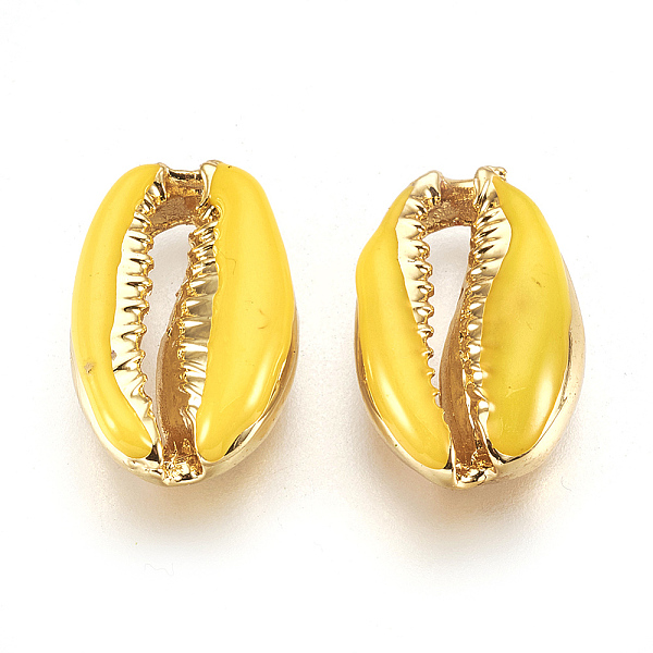 PandaHall Alloy Beads, with Enamel, Shell, Real 18K Gold Plated, Gold, 19~20x12~12.5x6mm Alloy+Enamel Shell Shape Gold
PandaHall Alloy Beads, with Enamel, Shell, Real 18K Gold Plated, Gold, 19~20x12~12.5x6mm Alloy+Enamel Shell Shape Gold