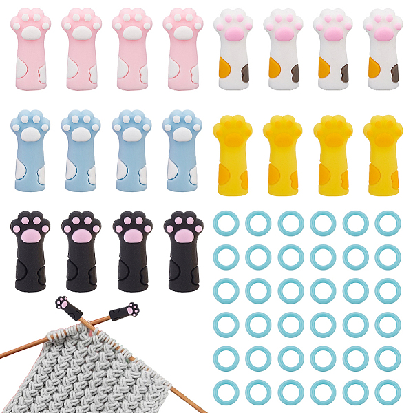 PandaHall BENECREAT Cat's Paw Cartoon Style Silicone Knitting Needle Point Protectors, Knitting Needle Stoppers with Plastic Knitting Stitch..., Multicolor
PandaHall BENECREAT Cat's Paw Cartoon Style Silicone Knitting Needle Point Protectors, Knitting Needle Stoppers with Plastic Knitting Stitch..., Multicolor