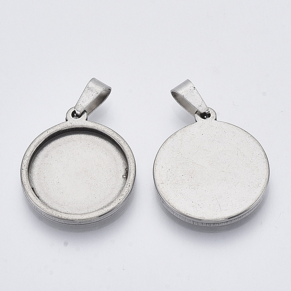 PandaHall 201 Stainless Steel Pendant Cabochon Settings, Flat Round, Stainless Steel Color, Tray: 18mm, 24.5x21x2.2mm, Hole: 4x8mm 201...
PandaHall 201 Stainless Steel Pendant Cabochon Settings, Flat Round, Stainless Steel Color, Tray: 18mm, 24.5x21x2.2mm, Hole: 4x8mm 201...