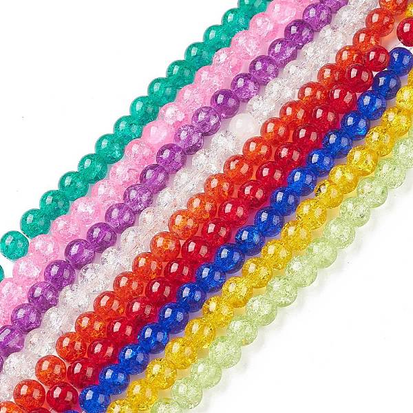 PandaHall Crackle Glass Beads Strands, Round, Mixed Color, 4mm, Hole: 1.1~1.3mm, about 200pcs/strand, 31.4 inch Glass Round Multicolor
PandaHall Crackle Glass Beads Strands, Round, Mixed Color, 4mm, Hole: 1.1~1.3mm, about 200pcs/strand, 31.4 inch Glass Round Multicolor