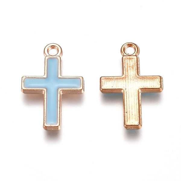 PandaHall Alloy Enamel Pendants, Cross, Golden, Blue, 16.5x11x1.5mm, Hole: 1.4mm, 10pcs/Bag Alloy+Enamel Cross Blue
PandaHall Alloy Enamel Pendants, Cross, Golden, Blue, 16.5x11x1.5mm, Hole: 1.4mm, 10pcs/Bag Alloy+Enamel Cross Blue