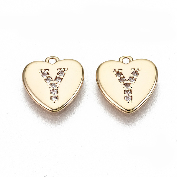 PandaHall Brass Micro Pave Clear Cubic Zirconia Charms, Nickel Free, Real 18K Gold Plated, Flat Heart, Letter.Y, 10x10x1mm, Hole: 1mm...
PandaHall Brass Micro Pave Clear Cubic Zirconia Charms, Nickel Free, Real 18K Gold Plated, Flat Heart, Letter.Y, 10x10x1mm, Hole: 1mm...