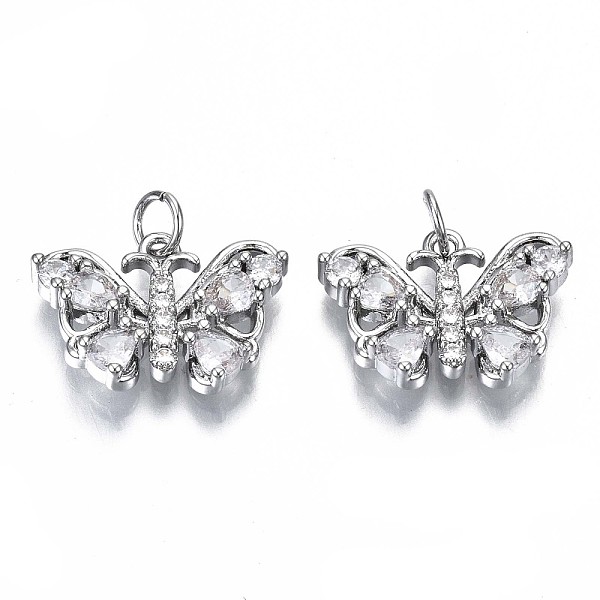 PandaHall Brass Micro Pave Clear Cubic Zirconia Pendants, with Jump Ring, Cadmium Free & Nickel Free & Lead Free, Butterfly Shape, Real...
PandaHall Brass Micro Pave Clear Cubic Zirconia Pendants, with Jump Ring, Cadmium Free & Nickel Free & Lead Free, Butterfly Shape, Real...