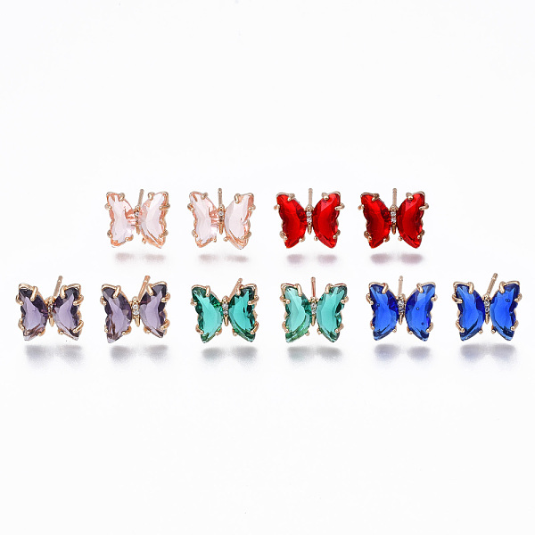 PandaHall Cubic Zirconia Butterfly Stud Earrings with Glass, Brass Jewelry for Women, Long-Lasting Plated, Light Gold, Mixed Color..., Multicolor
PandaHall Cubic Zirconia Butterfly Stud Earrings with Glass, Brass Jewelry for Women, Long-Lasting Plated, Light Gold, Mixed Color..., Multicolor
