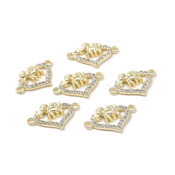 PandaHall Alloy Crystal Rhinestone Connector Charms, Heart Links with Elephant, Cadmium Free & Lead Free, Light Gold, 14x22x2mm, Hole: 1.6mm..., Clear
PandaHall Alloy Crystal Rhinestone Connector Charms, Heart Links with Elephant, Cadmium Free & Lead Free, Light Gold, 14x22x2mm, Hole: 1.6mm..., Clear