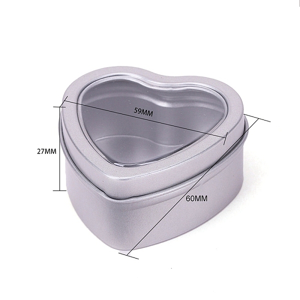 PandaHall Tinplate Tins Gift Boxes with Clear Window Lid, Heart Storage Box, Silver, 6x5.9x2.7cm Tinplate Heart Silver
PandaHall Tinplate Tins Gift Boxes with Clear Window Lid, Heart Storage Box, Silver, 6x5.9x2.7cm Tinplate Heart Silver