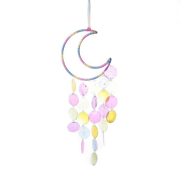 PandaHall Suede Wrap Iron Moon Hanging Ornaments, Dyed Natural Shell Tassel for Home Living Room Bedroom Wall Decorations, Colorful, 670mm...
PandaHall Suede Wrap Iron Moon Hanging Ornaments, Dyed Natural Shell Tassel for Home Living Room Bedroom Wall Decorations, Colorful, 670mm...