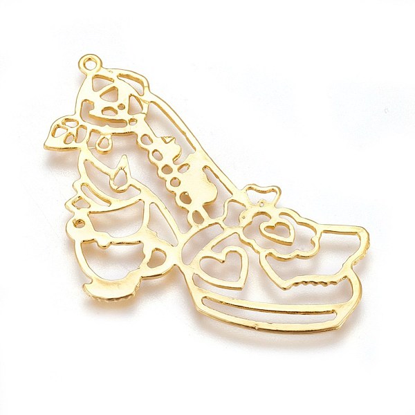 PandaHall Zinc Alloy Open Back Bezel Pendants, For DIY UV Resin, Epoxy Resin, Pressed Flower Jewelry, Princess Shoes, Golden, 45.5x54x1mm...
PandaHall Zinc Alloy Open Back Bezel Pendants, For DIY UV Resin, Epoxy Resin, Pressed Flower Jewelry, Princess Shoes, Golden, 45.5x54x1mm...