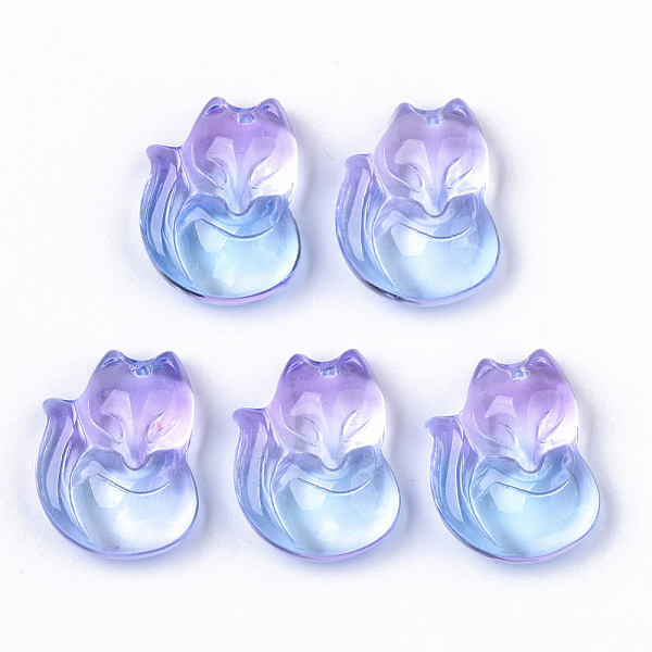 PandaHall Two Tone Transparent Spray Painted Glass Pendants, Fox, Light Sky Blue, 18x14x7mm, Hole: 1mm Glass Fox Blue
PandaHall Two Tone Transparent Spray Painted Glass Pendants, Fox, Light Sky Blue, 18x14x7mm, Hole: 1mm Glass Fox Blue