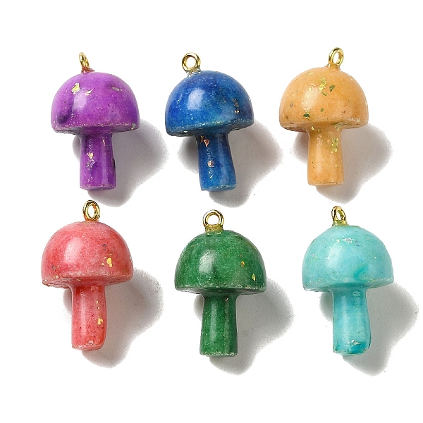 PandaHall Dyed Natural Dolomite Pendants, Mushroom Charms with Golden Plated Metal Loops, Mixed Color, 24.5~26x16mm, Hole: 1.6~1.8mm..., Multicolor
PandaHall Dyed Natural Dolomite Pendants, Mushroom Charms with Golden Plated Metal Loops, Mixed Color, 24.5~26x16mm, Hole: 1.6~1.8mm..., Multicolor