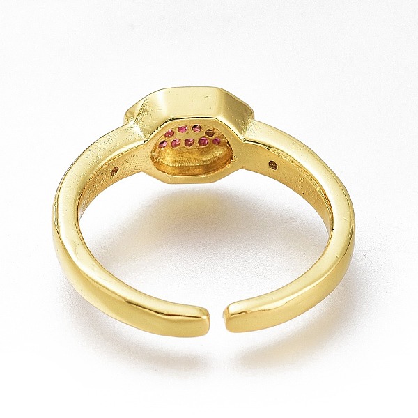 PandaHall Brass Micro Pave Cubic Zirconia Cuff Rings, Open Rings, Long-Lasting Plated, Octagon, Colorful, US Size 6(16.5mm) Brass+Cubic...
PandaHall Brass Micro Pave Cubic Zirconia Cuff Rings, Open Rings, Long-Lasting Plated, Octagon, Colorful, US Size 6(16.5mm) Brass+Cubic...
