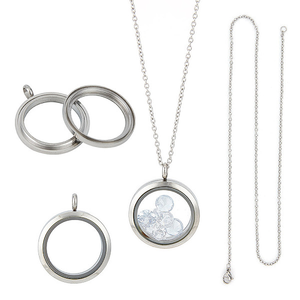 PandaHall DELORIGIN DIY Blank Dome 304 Stainless Steel Locket Pendant Necklace Making Kit, Stainless Steel Color, 17.7 inch(45cm) Stainless...
PandaHall DELORIGIN DIY Blank Dome 304 Stainless Steel Locket Pendant Necklace Making Kit, Stainless Steel Color, 17.7 inch(45cm) Stainless...