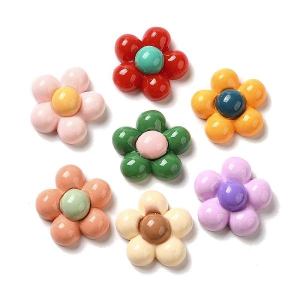 PandaHall Opaque Resin Decoden Cabochons, 5-Petal Flower, Mixed Color, 25x9.6mm Resin Flower Multicolor
PandaHall Opaque Resin Decoden Cabochons, 5-Petal Flower, Mixed Color, 25x9.6mm Resin Flower Multicolor