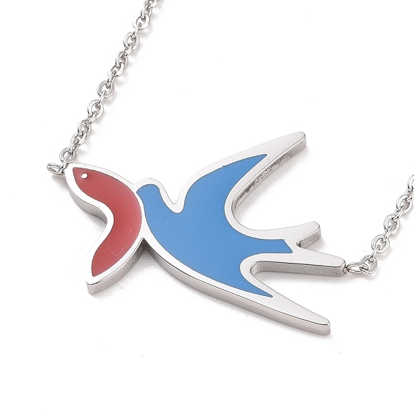 PandaHall Colorful Enamel Swallow and Fish Pendant Necklace, 304 Stainless Steel Jewelry for Women, Stainless Steel Color, 18.82 inch...
PandaHall Colorful Enamel Swallow and Fish Pendant Necklace, 304 Stainless Steel Jewelry for Women, Stainless Steel Color, 18.82 inch...