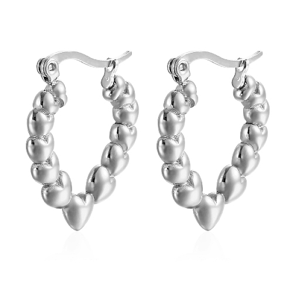 PandaHall 304 Stainless Steel Hoop Earrings, Teardrop with Heart, Stainless Steel Color, 26x23mm 304 Stainless Steel Teardrop
PandaHall 304 Stainless Steel Hoop Earrings, Teardrop with Heart, Stainless Steel Color, 26x23mm 304 Stainless Steel Teardrop