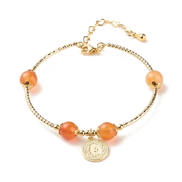 PandaHall Brass Coin Charm Bracelet with Natural Red Aventurine, Gemstone Jewelry for Women, Golden, Inner Diameter: 2-1/4 inch(5.8cm) Red...
PandaHall Brass Coin Charm Bracelet with Natural Red Aventurine, Gemstone Jewelry for Women, Golden, Inner Diameter: 2-1/4 inch(5.8cm) Red...