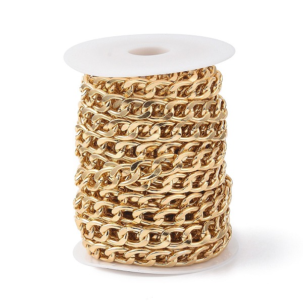 PandaHall Oval Oxidation Aluminum Curb Chains, Unwelded, with Spool, Golden, Link: 16.5x12x2.5mm Aluminum
PandaHall Oval Oxidation Aluminum Curb Chains, Unwelded, with Spool, Golden, Link: 16.5x12x2.5mm Aluminum