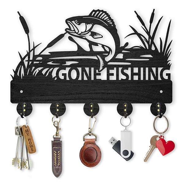 PandaHall Wooden Gone Fishing Coat Hooks Wall Mount 11.8×7.9inch Decorative Reed Pond Key Holder for Wall Black Key Hangers Rack 5 Alloy...
PandaHall Wooden Gone Fishing Coat Hooks Wall Mount 11.8×7.9inch Decorative Reed Pond Key Holder for Wall Black Key Hangers Rack 5 Alloy...