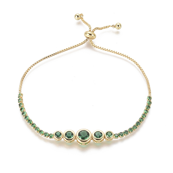 PandaHall Adjustable Brass Micro Pave Cubic Zirconia Bolo Bracelets, Slider Bracelets, Golden, Green, 9-1/2 inch(24cm), 1.3~8mm Cubic...
PandaHall Adjustable Brass Micro Pave Cubic Zirconia Bolo Bracelets, Slider Bracelets, Golden, Green, 9-1/2 inch(24cm), 1.3~8mm Cubic...