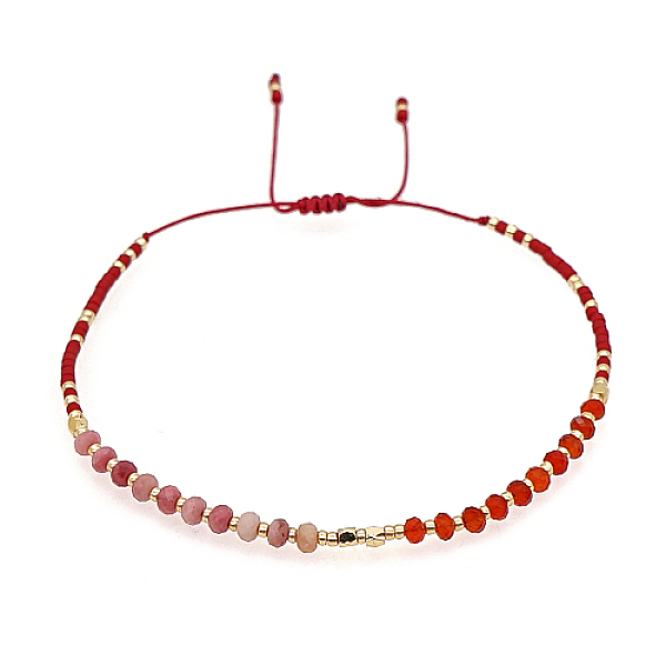 PandaHall Natural Rhodonite & Glass Seed Braided Bead Bracelets, Adjustable Bracelet, Red, No Size Rhodonite Red
PandaHall Natural Rhodonite & Glass Seed Braided Bead Bracelets, Adjustable Bracelet, Red, No Size Rhodonite Red