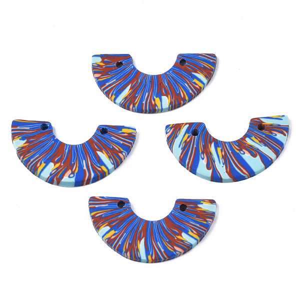 PandaHall Handmade Polymer Clay Pendants, Semi Circle, Medium Blue, 16.5x32x2.5~3mm, Hole: 1.8mm Polymer Clay Half Round
PandaHall Handmade Polymer Clay Pendants, Semi Circle, Medium Blue, 16.5x32x2.5~3mm, Hole: 1.8mm Polymer Clay Half Round