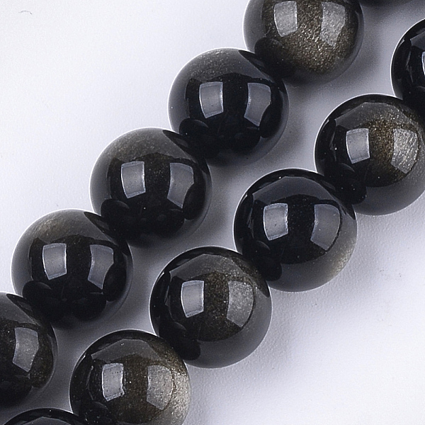 PandaHall Natural Golden Sheen Obsidian Beads Strands, Grade A, Round, 10mm, Hole: 1mm, about 18~20pcs/strand, 7.4 inch Golden Sheen...
PandaHall Natural Golden Sheen Obsidian Beads Strands, Grade A, Round, 10mm, Hole: 1mm, about 18~20pcs/strand, 7.4 inch Golden Sheen...