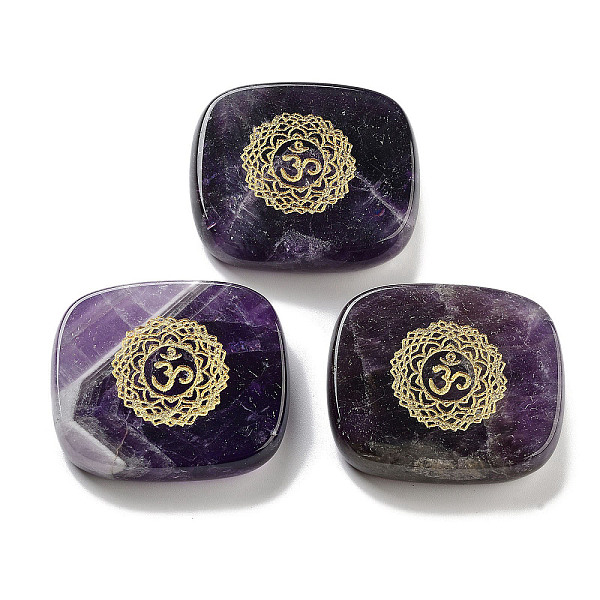 PandaHall Natural Amethyst Rectangle with Chakra Sign Figurines Display Decorations, for Home Office Desktop Ornaments, 46.5x40x11mm...
PandaHall Natural Amethyst Rectangle with Chakra Sign Figurines Display Decorations, for Home Office Desktop Ornaments, 46.5x40x11mm...