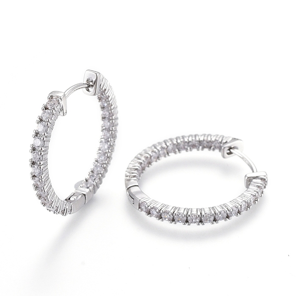 PandaHall Brass Micro Pave Clear Cubic Zirconia Huggie Hoop Earrings, Ring Shape, Platinum, 24x2.5~3mm, Pin: 0.8mm Brass Ring
PandaHall Brass Micro Pave Clear Cubic Zirconia Huggie Hoop Earrings, Ring Shape, Platinum, 24x2.5~3mm, Pin: 0.8mm Brass Ring