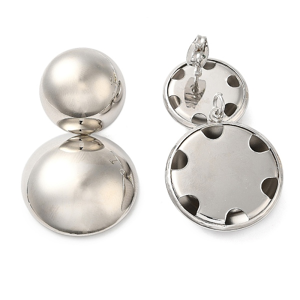 PandaHall Brass Stud Earrings for Women, Flat Round, Platinum, 41x24mm Brass Flat Round
PandaHall Brass Stud Earrings for Women, Flat Round, Platinum, 41x24mm Brass Flat Round
