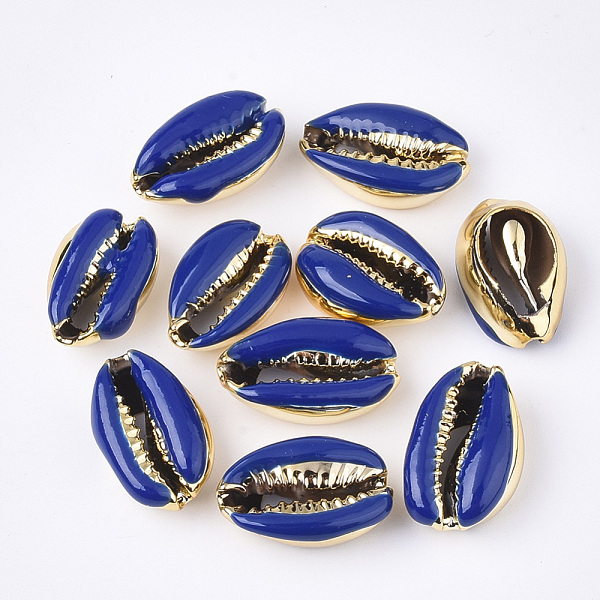PandaHall Electroplated Cowrie Shell Beads, with Enamel, No Hole/Undrilled, Golden, Blue, 18~20x12~14x6~7.5mm Cowrie Shell Shell Shape Blue
PandaHall Electroplated Cowrie Shell Beads, with Enamel, No Hole/Undrilled, Golden, Blue, 18~20x12~14x6~7.5mm Cowrie Shell Shell Shape Blue