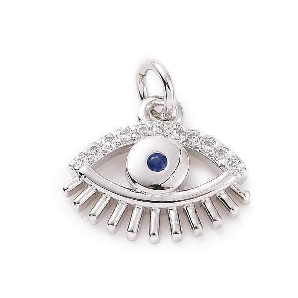 PandaHall Brass Micro Pave Cubic Zirconia Charms, with Jump Ring, Evil Eye Charm, Platinum, 11x13x2mm, Hole: 2.8mm Brass+Cubic Zirconia Evil..., Clear
PandaHall Brass Micro Pave Cubic Zirconia Charms, with Jump Ring, Evil Eye Charm, Platinum, 11x13x2mm, Hole: 2.8mm Brass+Cubic Zirconia Evil..., Clear