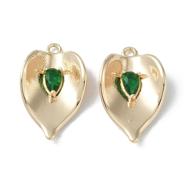 PandaHall Brass Cubic Zirconia Pendants, Leaf, Real 18K Gold Plated, Sea Green, 20x12x4mm, Hole: 1.4mm Brass+Cubic Zirconia Leaf
PandaHall Brass Cubic Zirconia Pendants, Leaf, Real 18K Gold Plated, Sea Green, 20x12x4mm, Hole: 1.4mm Brass+Cubic Zirconia Leaf