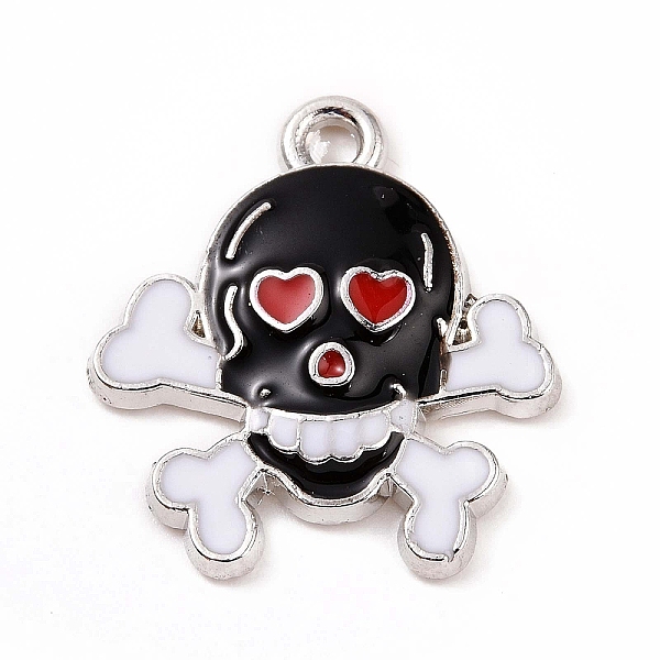 PandaHall Alloy Enamel Pendants, Skull Charm, Platinum, Black, 18x16.5x2.5mm, Hole: 2mm Alloy+Enamel Skull Black
PandaHall Alloy Enamel Pendants, Skull Charm, Platinum, Black, 18x16.5x2.5mm, Hole: 2mm Alloy+Enamel Skull Black