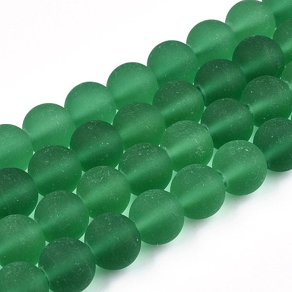 PandaHall Transparent Glass Beads Strands, Frosted, Round, Sea Green, 9.5~10mm, Hole: 1.5mm, about 41~42pcs/strand, 14.88~15.12 inch...
PandaHall Transparent Glass Beads Strands, Frosted, Round, Sea Green, 9.5~10mm, Hole: 1.5mm, about 41~42pcs/strand, 14.88~15.12 inch...