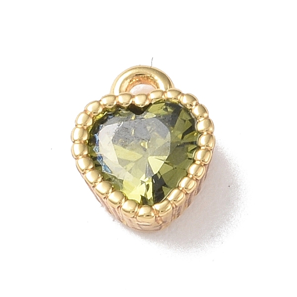 PandaHall Brass Charms, with Glass, Heart Charm, Real 18K Gold Plated, Yellow Green, 8x6x3mm, Hole: 1mm Brass+Glass Heart
PandaHall Brass Charms, with Glass, Heart Charm, Real 18K Gold Plated, Yellow Green, 8x6x3mm, Hole: 1mm Brass+Glass Heart