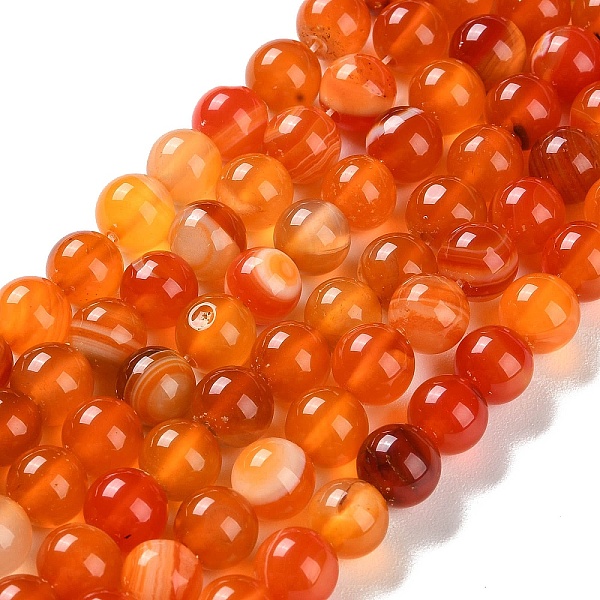 PandaHall Natural Striped Agate/Banded Agate Beads Strands, Dyed, Round, Orange Red, 8mm, Hole: 1.2mm, about 24pcs/strand, 7.48''(19cm)...
PandaHall Natural Striped Agate/Banded Agate Beads Strands, Dyed, Round, Orange Red, 8mm, Hole: 1.2mm, about 24pcs/strand, 7.48''(19cm)...