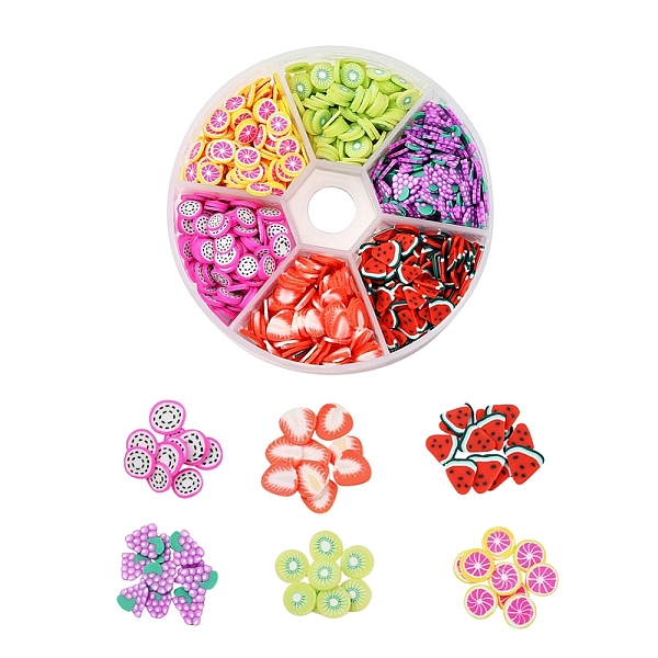 PandaHall 1800Pcs 6 Style Fruit Theme Handmade Polymer Clay Nail Art Decoration, Fashion Nail Care, No Hole, Watermelon & Strawberry &..., Multicolor
PandaHall 1800Pcs 6 Style Fruit Theme Handmade Polymer Clay Nail Art Decoration, Fashion Nail Care, No Hole, Watermelon & Strawberry &..., Multicolor