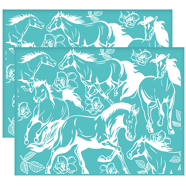 PandaHall Self-Adhesive Silk Screen Printing Stencil, for Painting on Wood, DIY Decoration T-Shirt Fabric, Turquoise, Horse, 280x220mm...
PandaHall Self-Adhesive Silk Screen Printing Stencil, for Painting on Wood, DIY Decoration T-Shirt Fabric, Turquoise, Horse, 280x220mm...