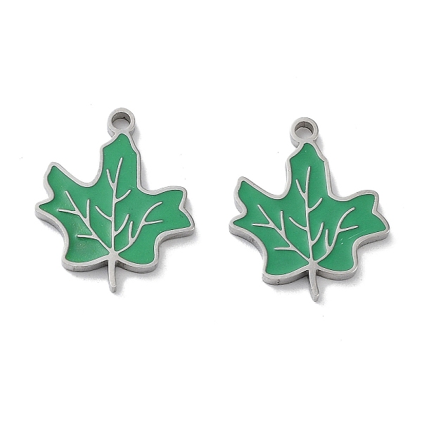 PandaHall 304 Stainless Steel Enamel Pendants, Maple Leaf Charm, Stainless Steel Color, Sea Green, 16x13x1.5mm, Hole: 1.4mm Stainless...
PandaHall 304 Stainless Steel Enamel Pendants, Maple Leaf Charm, Stainless Steel Color, Sea Green, 16x13x1.5mm, Hole: 1.4mm Stainless...