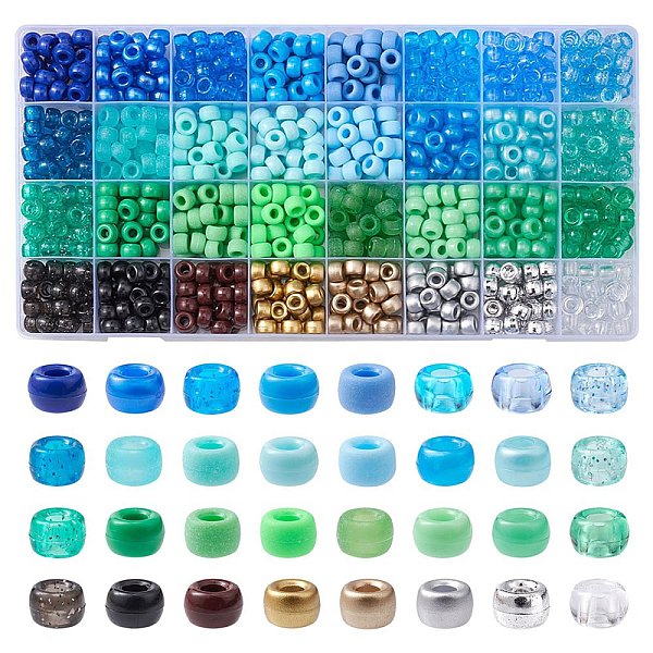 PandaHall 960Pcs 32 Style Transparent & Opaque Plastic Beads, Barrel, Mixed Color, 9x6mm, Hole: 3.5~3.8mm, about 30pcs/style Plastic Barrel..., Multicolor
PandaHall 960Pcs 32 Style Transparent & Opaque Plastic Beads, Barrel, Mixed Color, 9x6mm, Hole: 3.5~3.8mm, about 30pcs/style Plastic Barrel..., Multicolor