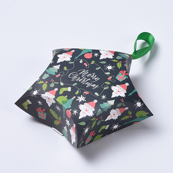 PandaHall Star Shape Christmas Gift Boxes, with Ribbon, Gift Wrapping Bags, for Presents Candies Cookies, Dark Green, 12x12x4.05cm Paper...
PandaHall Star Shape Christmas Gift Boxes, with Ribbon, Gift Wrapping Bags, for Presents Candies Cookies, Dark Green, 12x12x4.05cm Paper...