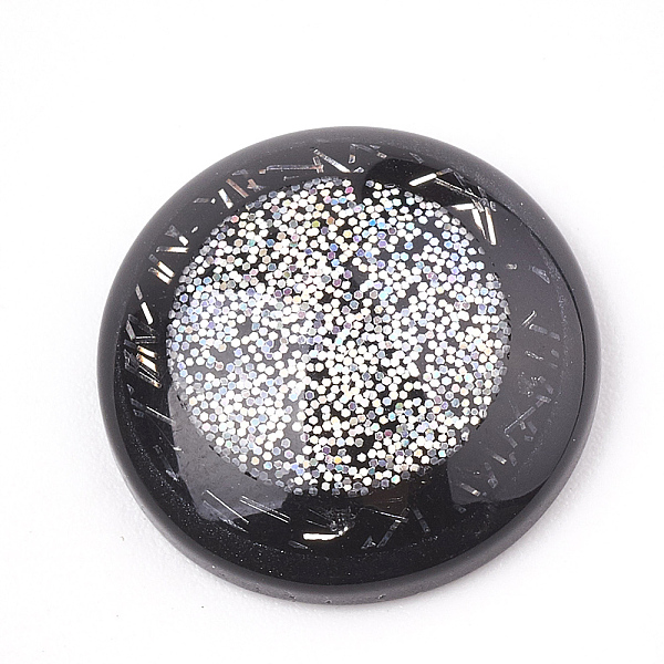 PandaHall Resin Cabochons, with Glitter Powder, Half Round, Black, 18x5mm Resin Half Round Black
PandaHall Resin Cabochons, with Glitter Powder, Half Round, Black, 18x5mm Resin Half Round Black