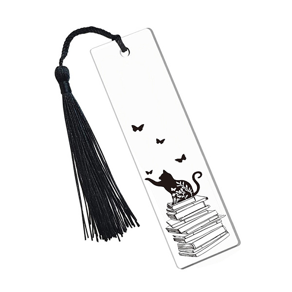 PandaHall Cat & Book Pattern Transparent Acrylic Bookmarks, Tassel Bookmarks, Rectangle, Clear, 130x27x2mm Acrylic Rectangle Clear
PandaHall Cat & Book Pattern Transparent Acrylic Bookmarks, Tassel Bookmarks, Rectangle, Clear, 130x27x2mm Acrylic Rectangle Clear