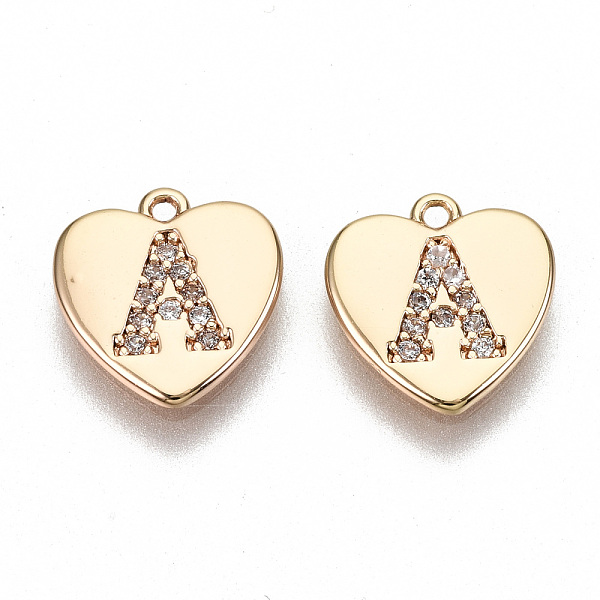 PandaHall Brass Micro Pave Clear Cubic Zirconia Charms, Nickel Free, Real 18K Gold Plated, Flat Heart, Letter.A, 10x10x1mm, Hole: 1mm...
PandaHall Brass Micro Pave Clear Cubic Zirconia Charms, Nickel Free, Real 18K Gold Plated, Flat Heart, Letter.A, 10x10x1mm, Hole: 1mm...
