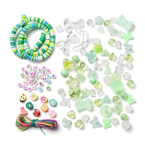PandaHall DIY Candy Color Beaded Pendant Decoration Making Kits, Light Green, 6x1.2mm Acrylic Mixed Shapes 
PandaHall DIY Candy Color Beaded Pendant Decoration Making Kits, Light Green, 6x1.2mm Acrylic Mixed Shapes