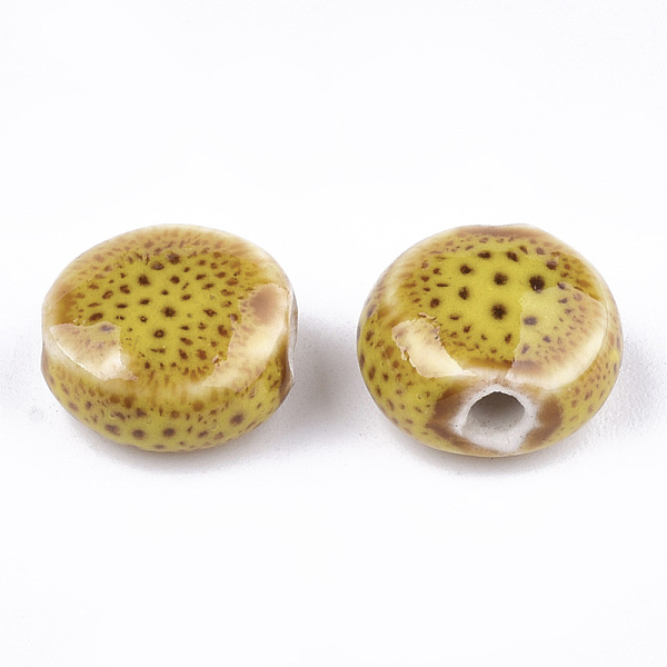 PandaHall Handmade Porcelain Beads, Fancy Antique Glazed Porcelain, Flat Round, Gold, 10~11x10.5~11x5~5.5mm, Hole: 1.5~2mm Porcelain Flat...
PandaHall Handmade Porcelain Beads, Fancy Antique Glazed Porcelain, Flat Round, Gold, 10~11x10.5~11x5~5.5mm, Hole: 1.5~2mm Porcelain Flat...