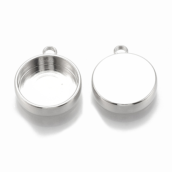 PandaHall Brass Pendant Cabochon Settings, Plain Edge Bezel Cups, Flat Round, Nickel Free, Real Platinum Plated, Tray: 12mm, 16x13.5x3.5mm...
PandaHall Brass Pendant Cabochon Settings, Plain Edge Bezel Cups, Flat Round, Nickel Free, Real Platinum Plated, Tray: 12mm, 16x13.5x3.5mm...