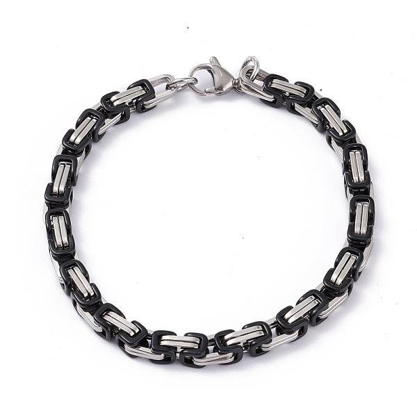 PandaHall Vacuum Plating 304 Stainless Steel Byzantine Chain Bracelets, with Lobster Claw Clasps, Electrophoresis Black & Stainless Steel...
PandaHall Vacuum Plating 304 Stainless Steel Byzantine Chain Bracelets, with Lobster Claw Clasps, Electrophoresis Black & Stainless Steel...